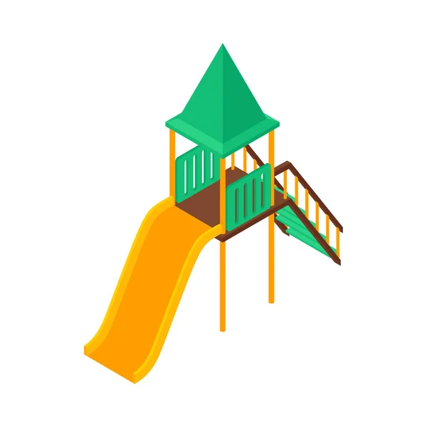 Torre tobogán Composición del parque infantil — Vector de stock