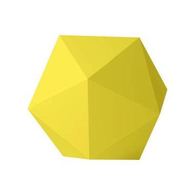 Sarı Icosahedron Gerçekçi Bileşimi