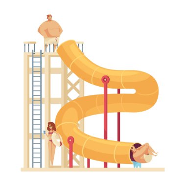 Aquapark Tüpü Kaydırma Bileşimi