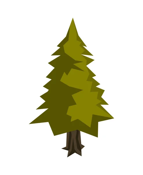 Fir Tree Isometrische samenstelling — Stockvector