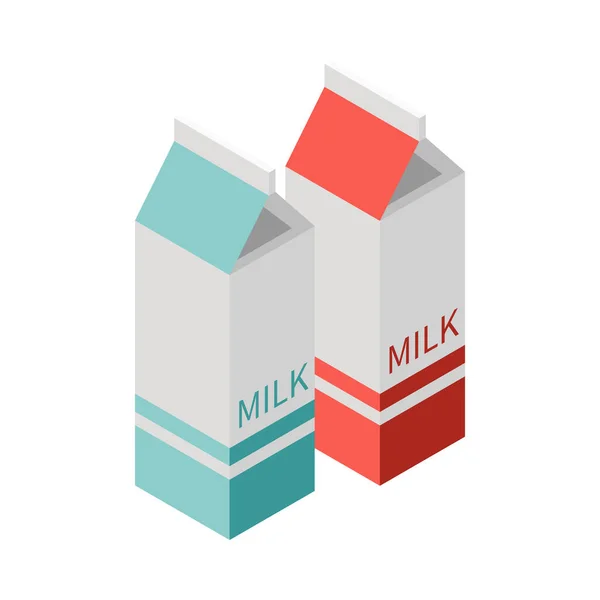 奶箱包装成分 — 图库矢量图片