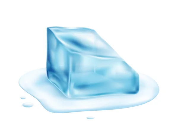 Fading Ice Cube Composition — Stock Vector