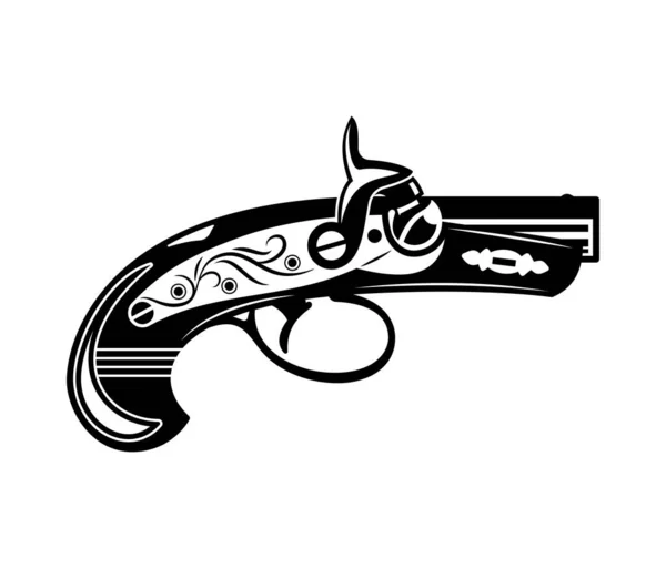 Rifle Cowboy Emblema Composición — Archivo Imágenes Vectoriales