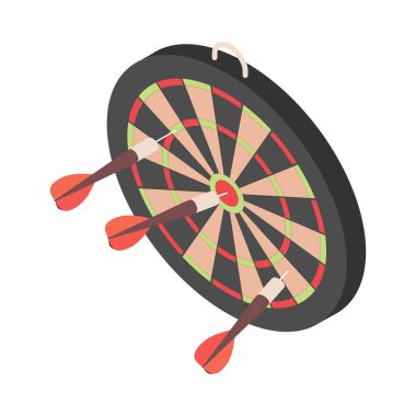 Dart Tahtası Isometric Kompozisyonu