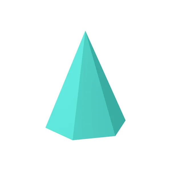 Blue Hexagonal Pyramid Composition — Stock Vector