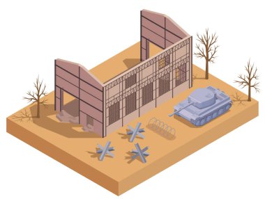 Yıkılmış Bina Isometric