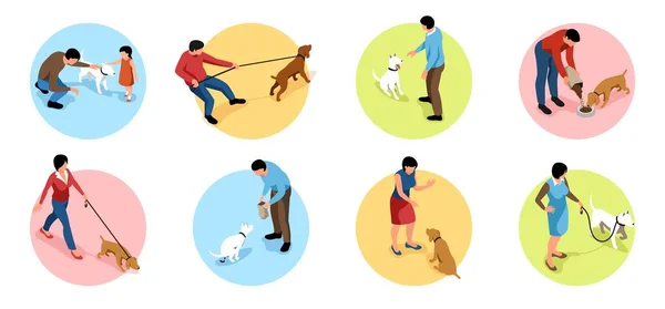 Ensemble de compositions pour propriétaires de chiens — Image vectorielle