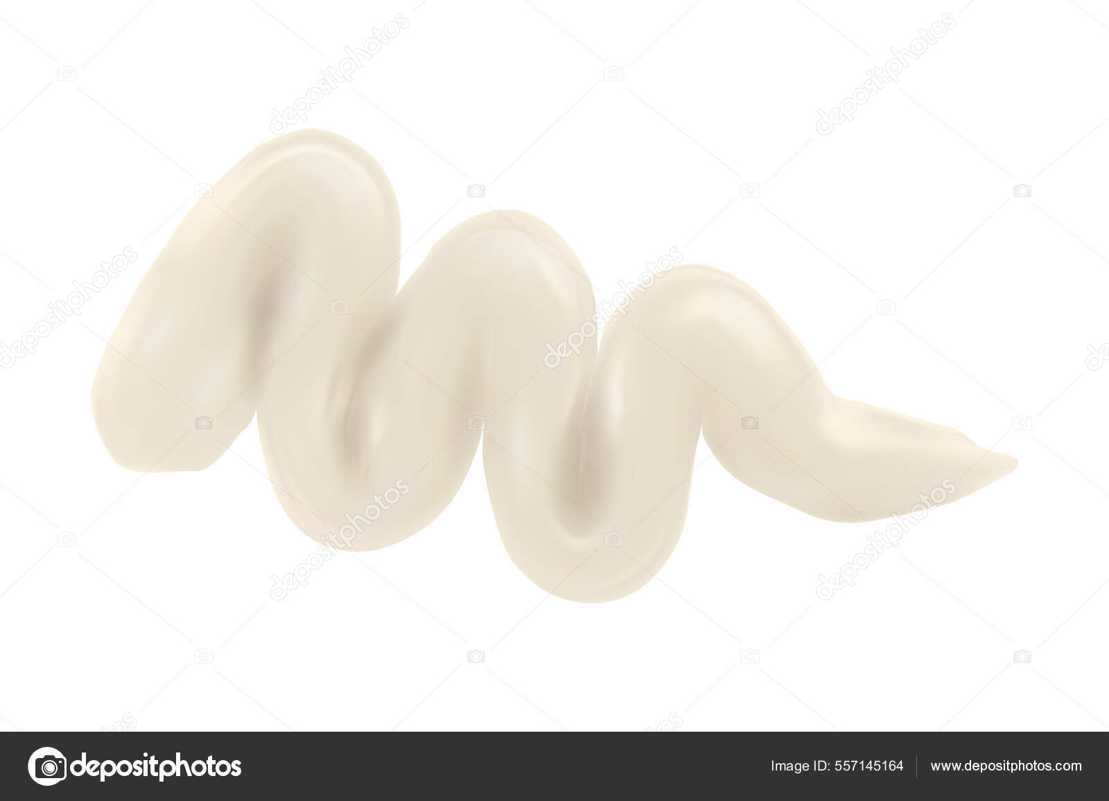 Curve White Mayonnaise Composition Stock Vector Image by ©macrovector