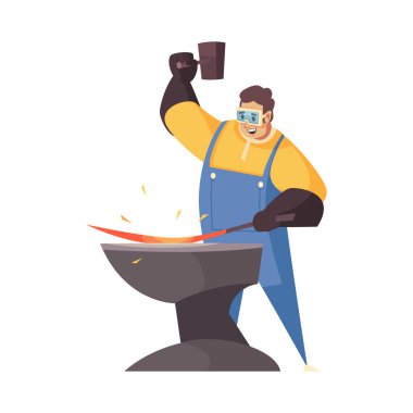 Demirci Demirci Çalışmaları Kompozisyonu