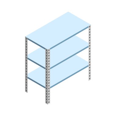 Isometric Depo Rafı Kompozisyonu