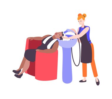 Yıkanan Müşteriler Saç Kompozisyonu