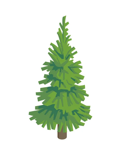 Park Fir Tree Samenstelling — Stockvector