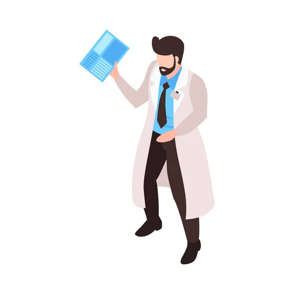 Isometric Laboratory Specialist Composition — Stock Vector