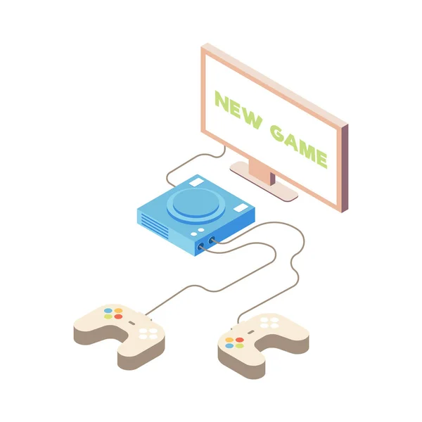 Composition de la console de jeu vidéo — Image vectorielle
