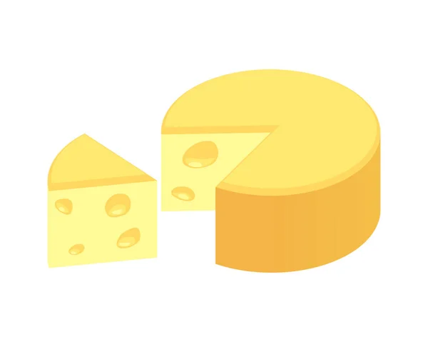 Composición local de queso de granja — Archivo Imágenes Vectoriales