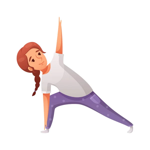 Girl Angle Pose Komposition — Stockvektor