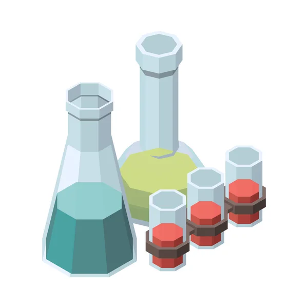 Medical Jars Isometric Composition — Stock Vector