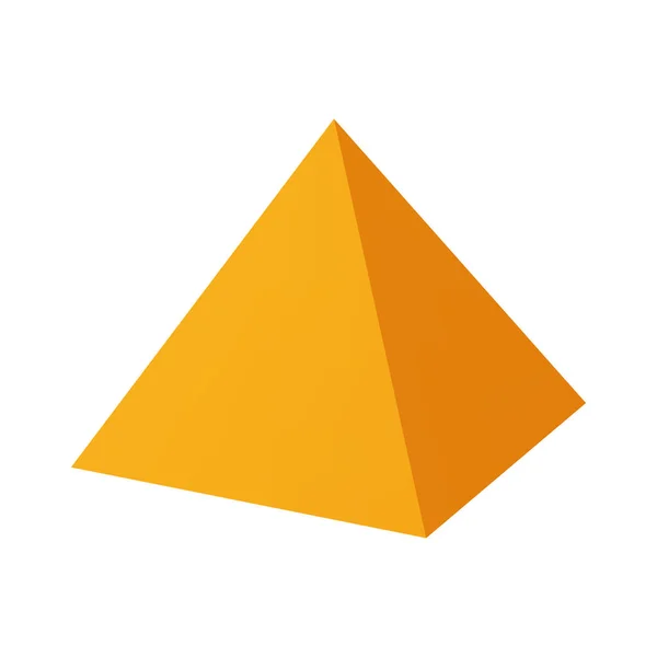 Orange Square Pyramid Composition — Stock Vector