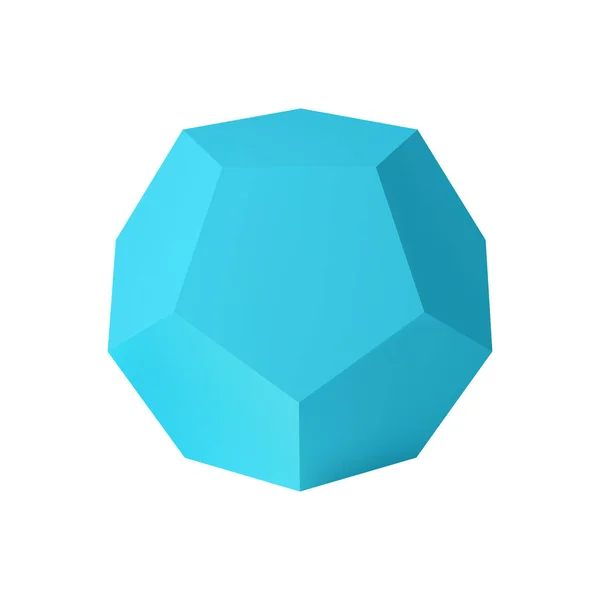 Composição Pentagonal Dodecaedro Azul — Vetor de Stock