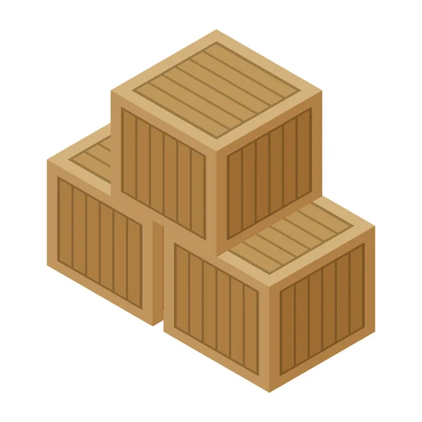 Складські коробки Ізометричний склад — стоковий вектор