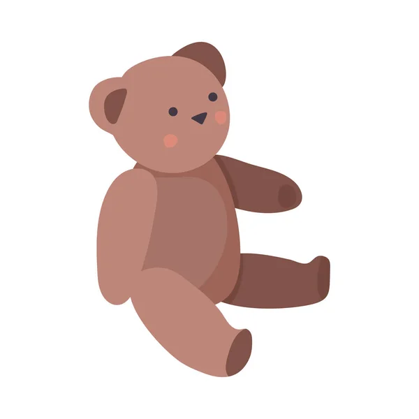 Isometrischer Teddybär Kindergarten Zusammensetzung — Stockvektor