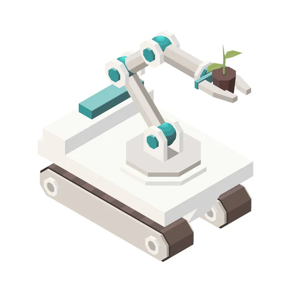 Σύγχρονη σύνθεση ρομπότ Greenhouse — Διανυσματικό Αρχείο