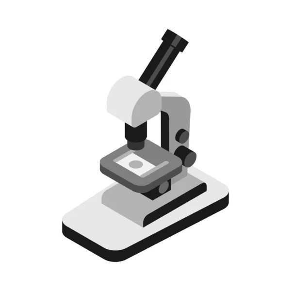 İzometrik Labaratuvar Mikroskobu Bileşimi — Stok Vektör