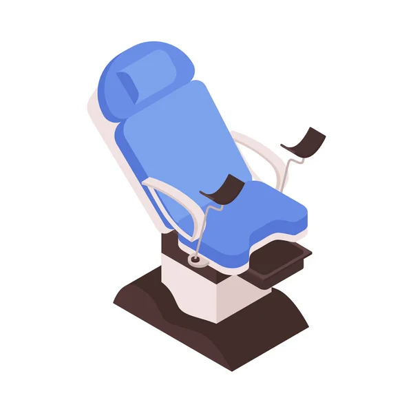Composición de la silla de examen ginecológico — Vector de stock