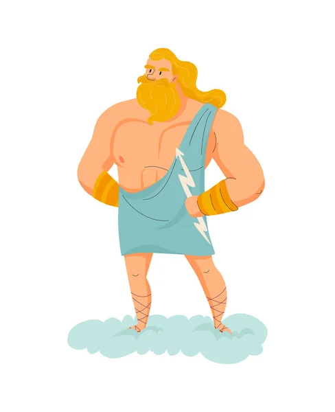 Zeus Griekse God Samenstelling — Stockvector