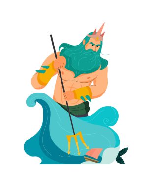 Poseidon Yunan Tanrı Kompozisyonu
