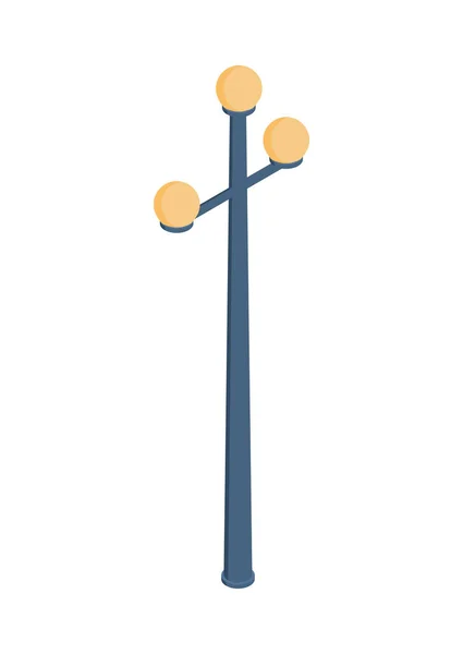 Classic Lamp Post Composition — Stock Vector