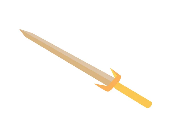 Изометрическая икона меча — стоковый вектор