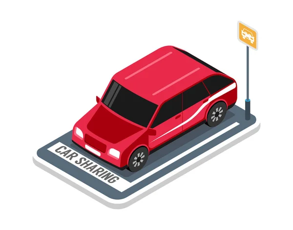 Icono de coche compartido — Vector de stock