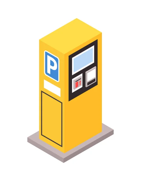 Medidor de estacionamento isométrico — Vetor de Stock