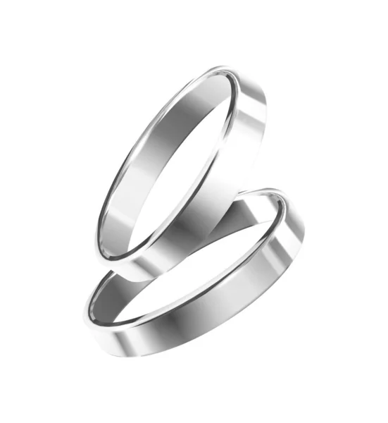 Anillos de boda realistas — Vector de stock