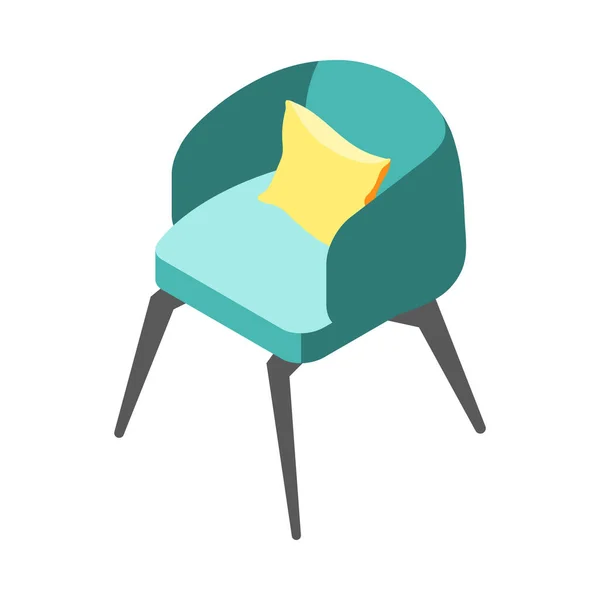 Sillón isométrico Ilustración — Vector de stock