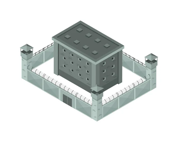 Ισομετρική εικόνα φυλακής — Διανυσματικό Αρχείο