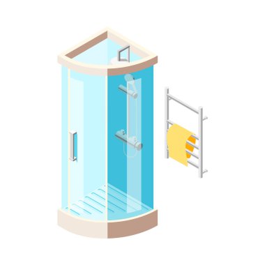Isometric Shower Cabin