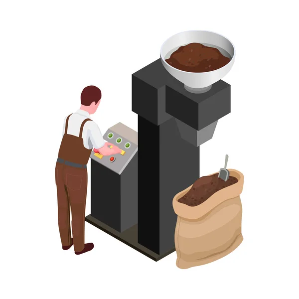 커피 생산 성상 — 스톡 벡터