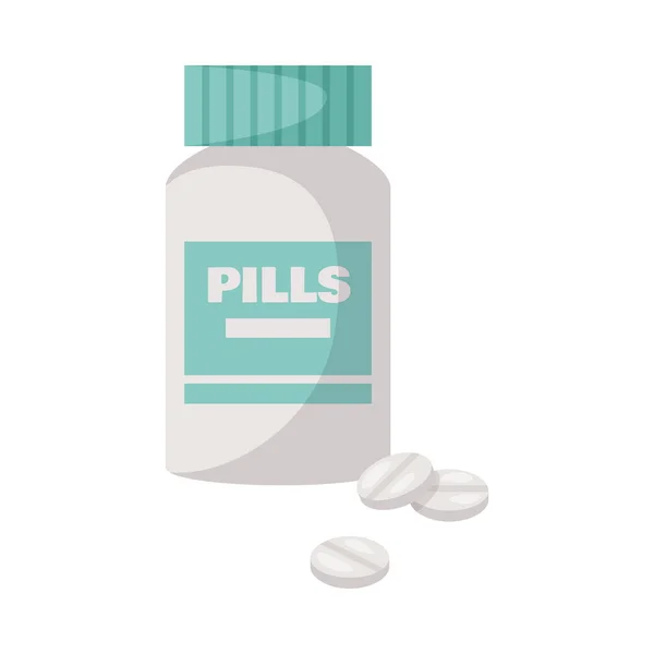 Cartoon Pills Bottle — Stockvector