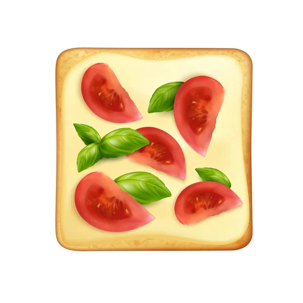 Realistic Toast Illustration — Archivo Imágenes Vectoriales