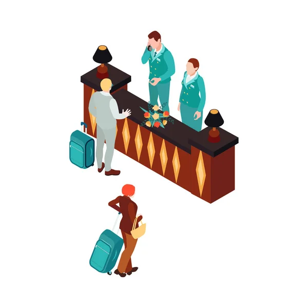 Hotel Reception Illustration — Archivo Imágenes Vectoriales