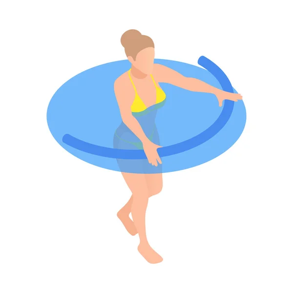 Water Aerobics Icon — Stock Vector