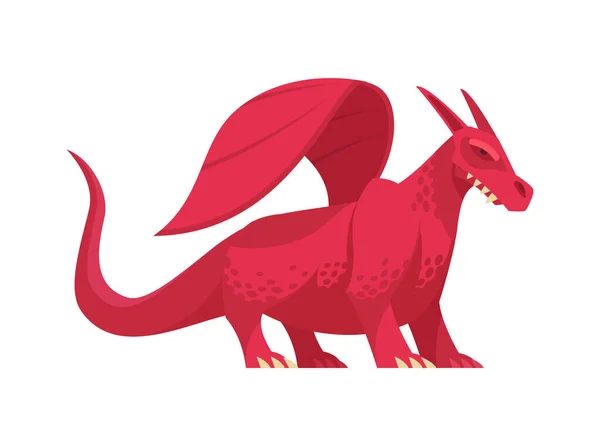 Dragon Flat Illustration — Vettoriale Stock