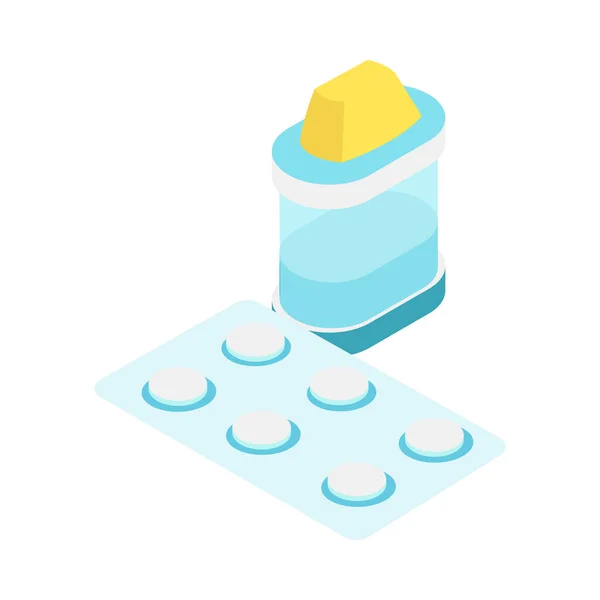 Medication Isometric Icon — 스톡 벡터