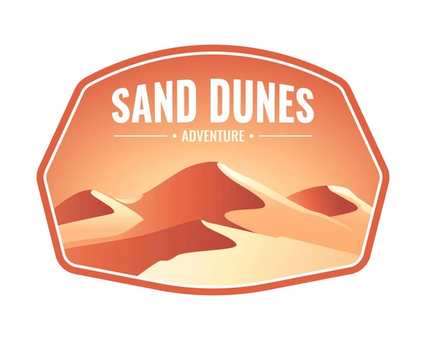 Sand Dunes Emblem — Stock Vector