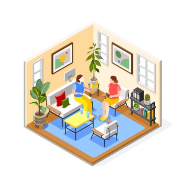 Mental Health Composition Illustration