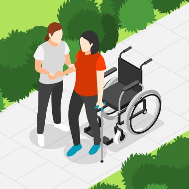 Fizyoterapi ve Rehabilitasyon Isometric Arkaplan