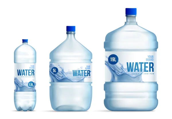 Water Storage Bottles Set — Stockový vektor
