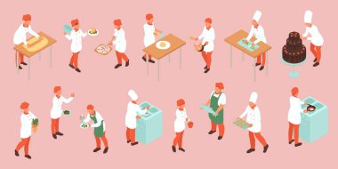Cooking Isometric Color Set